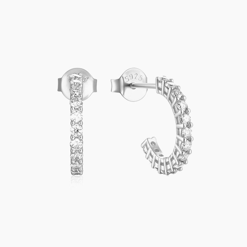 Orecchini in argento bianco