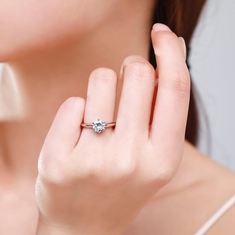 White Silver Ring