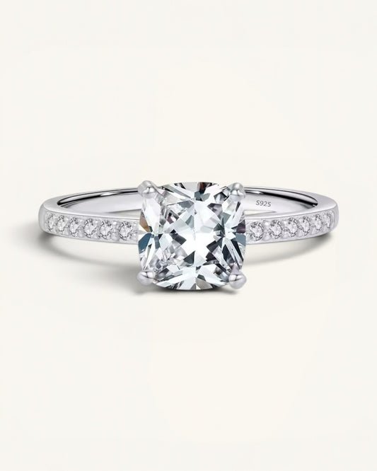 White Silver Ring