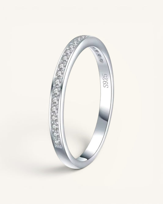 White Silver Ring