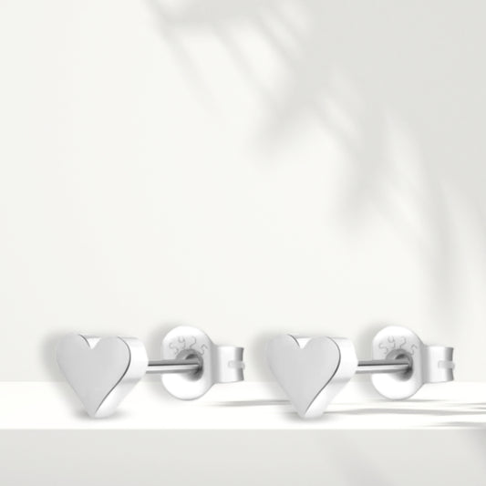 White Silver Earrings