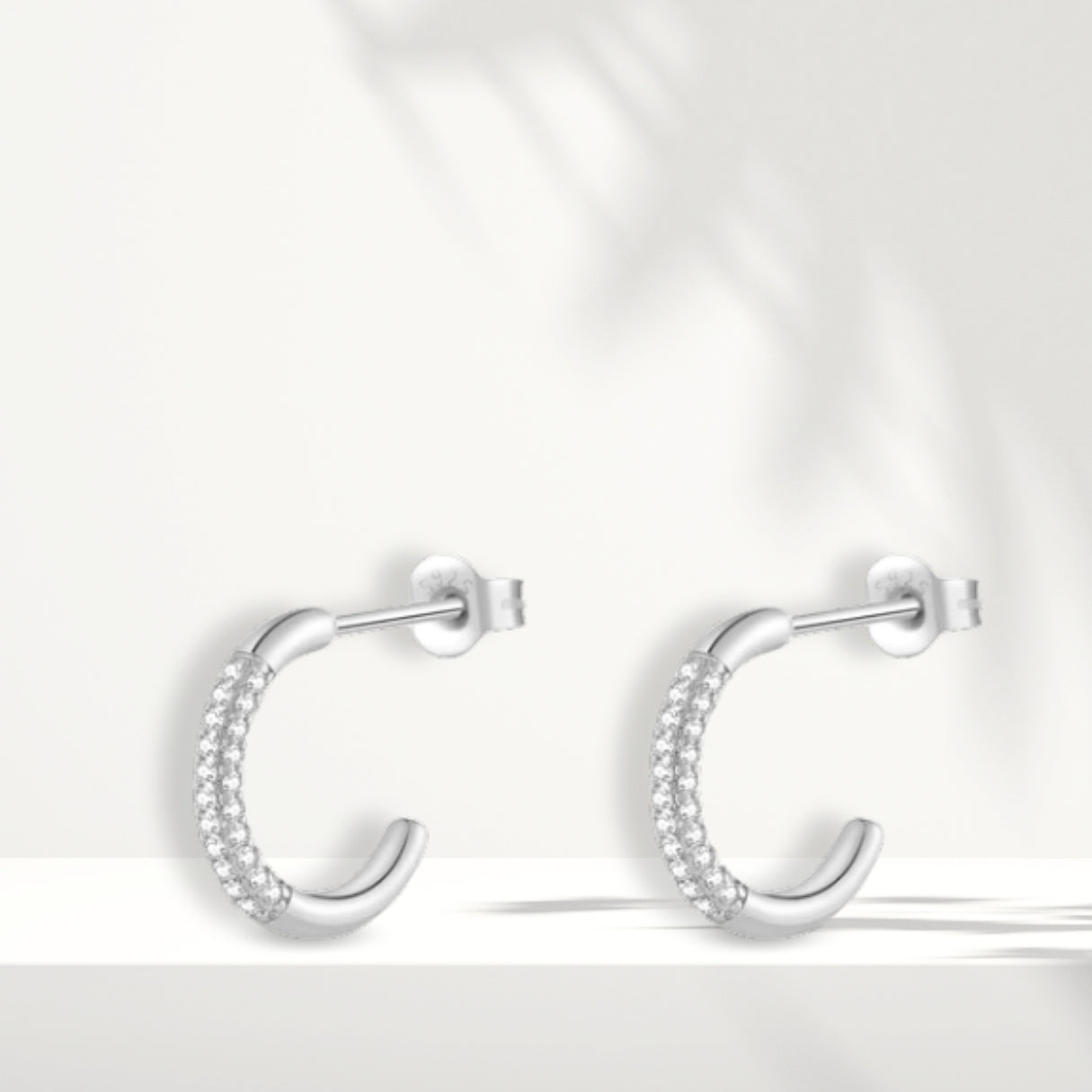 Orecchini in argento bianco