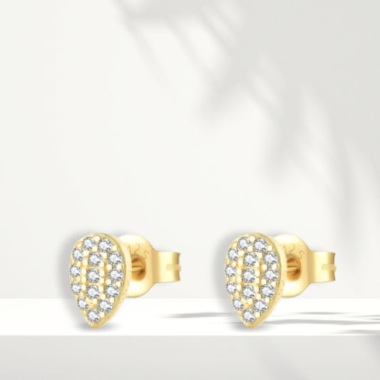 White Silver Earrings