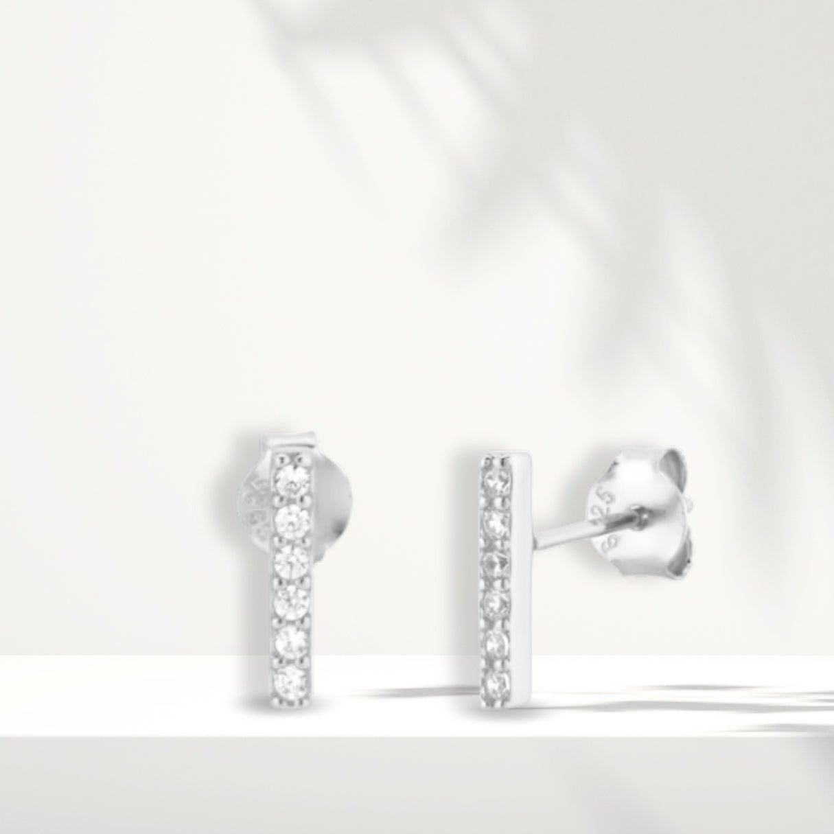 Orecchini in argento bianco