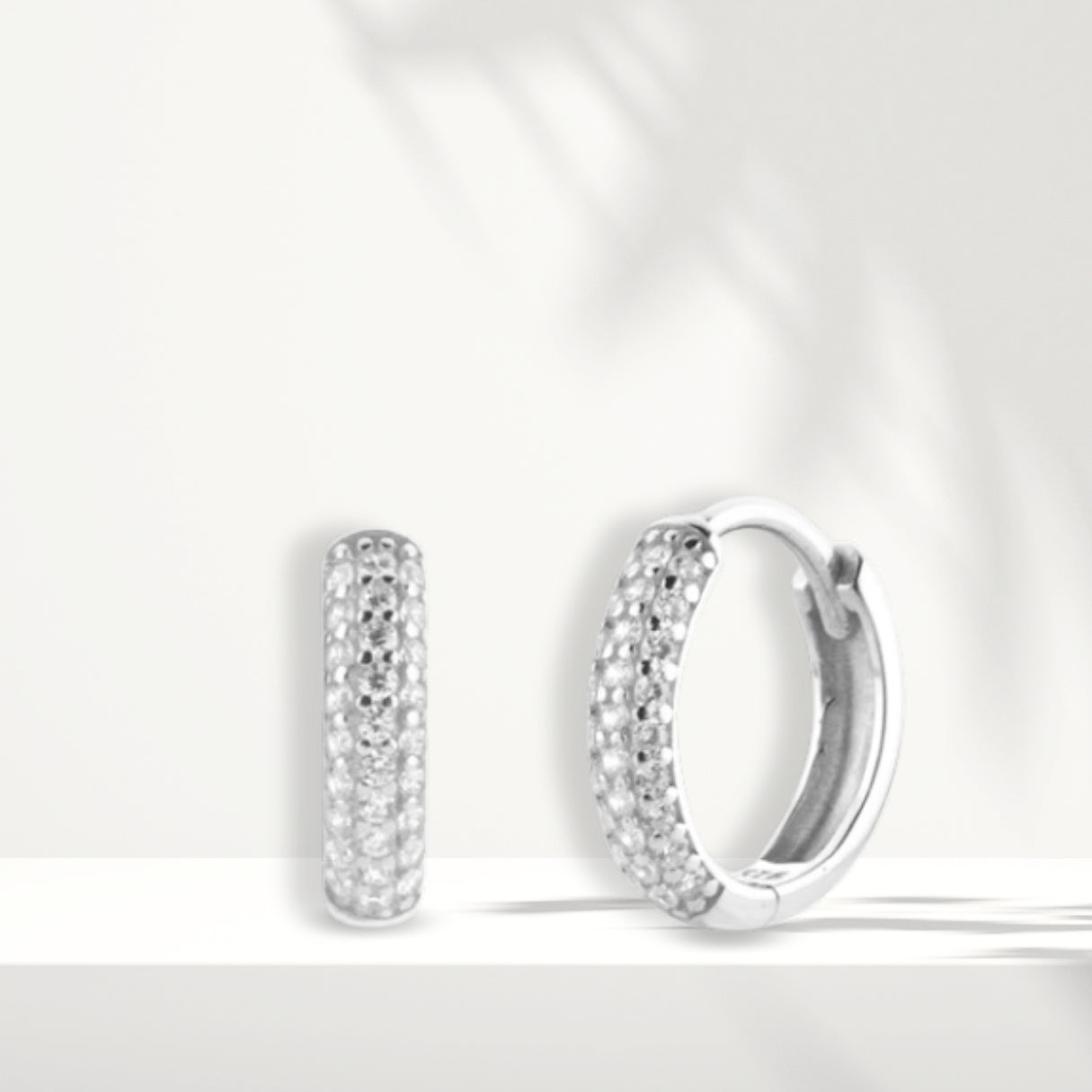 Orecchini in argento bianco