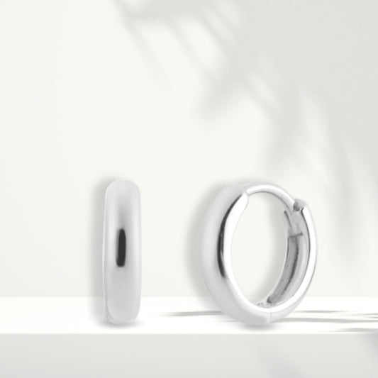 White Silver Earrings