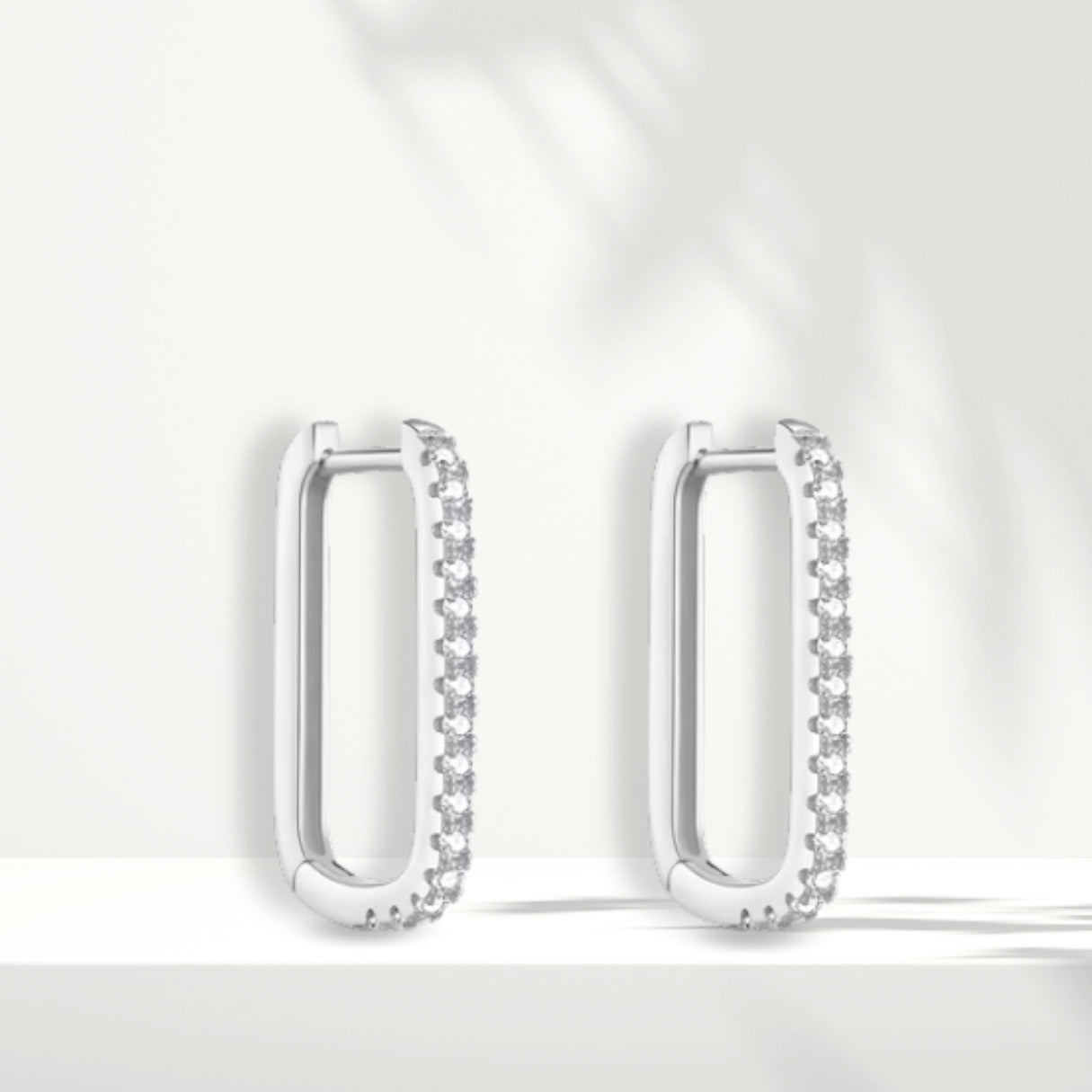 Orecchini in argento bianco