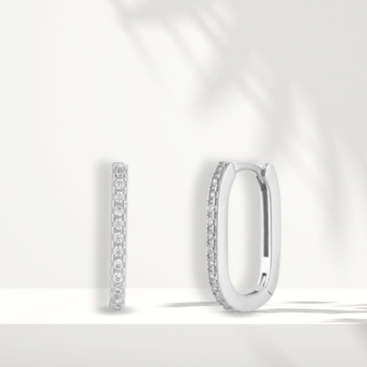 Orecchini in argento bianco