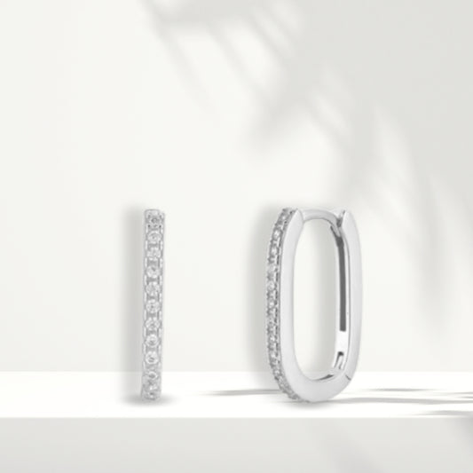 Orecchini in argento bianco