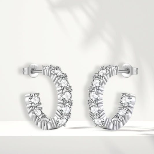 Orecchini in argento bianco