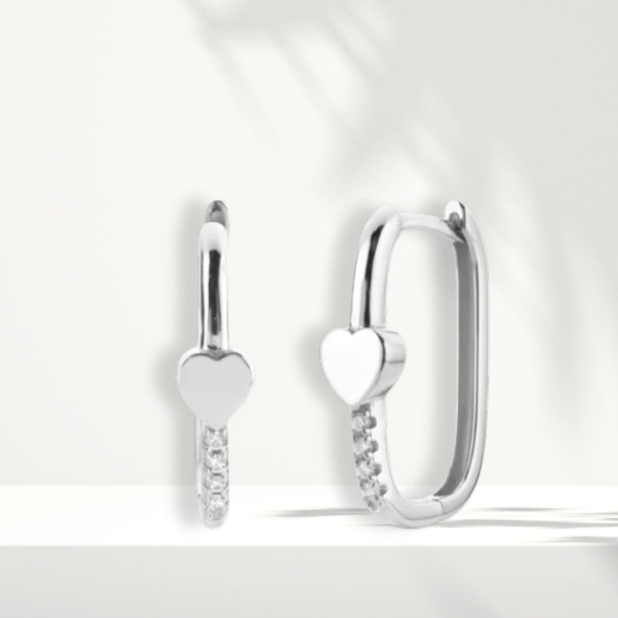 Orecchini in argento bianco