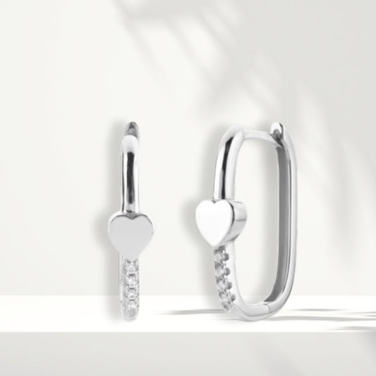 Orecchini in argento bianco