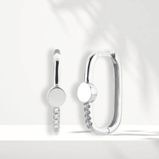 Orecchini in argento bianco