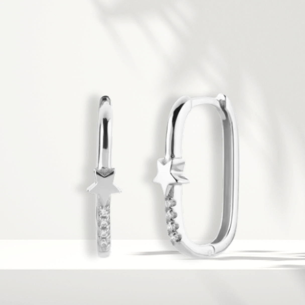 Orecchini in argento bianco