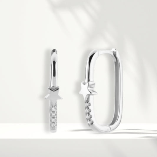 Orecchini in argento bianco