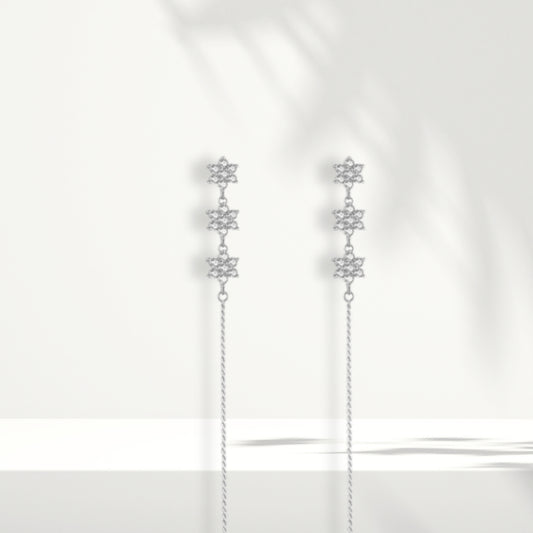 Orecchini in argento bianco