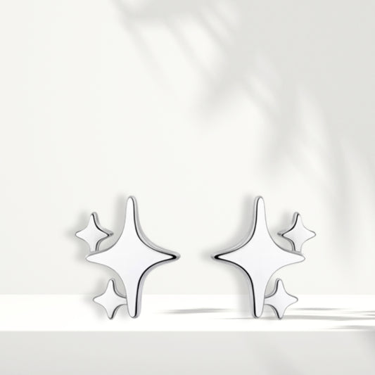 Orecchini in argento bianco