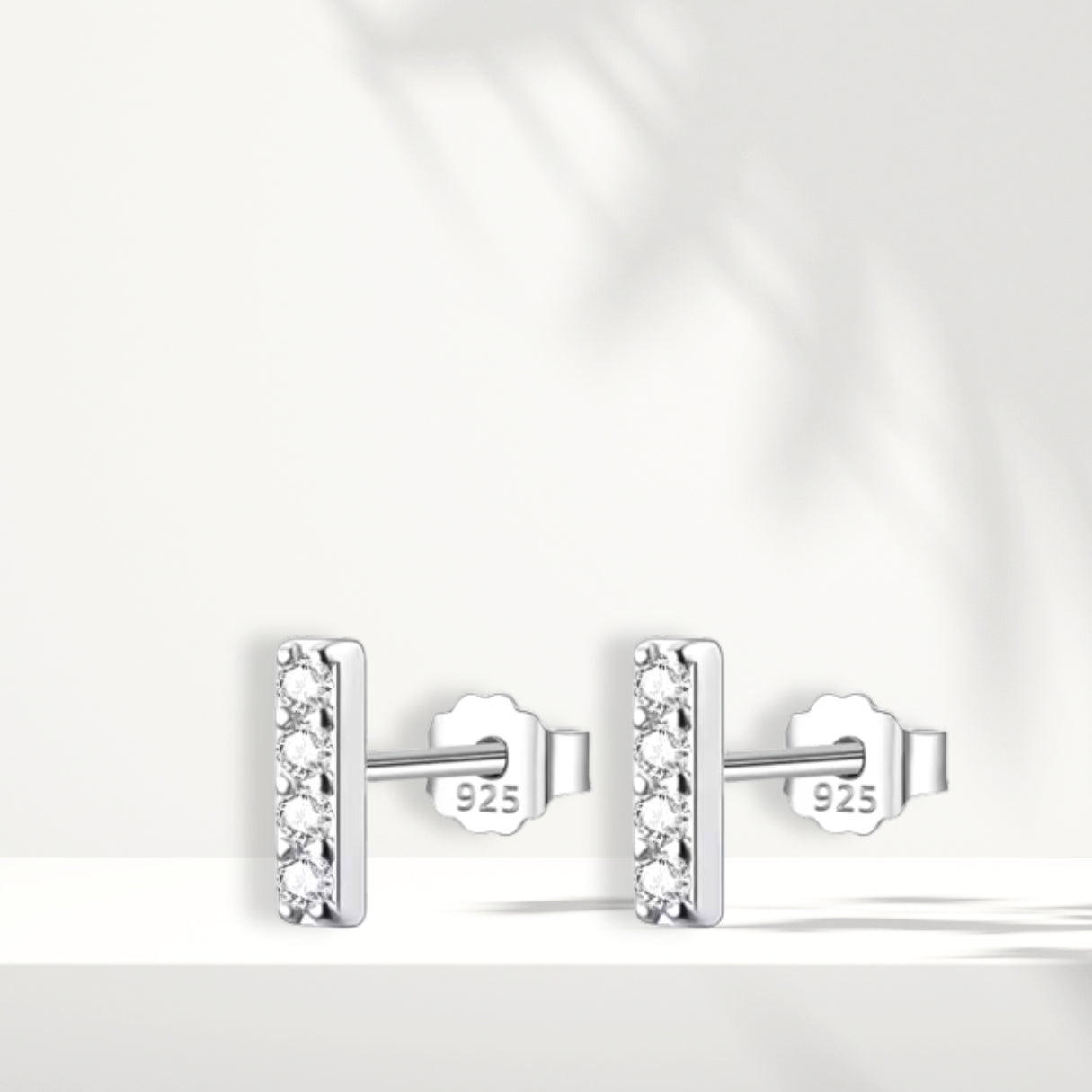 Orecchini in argento bianco