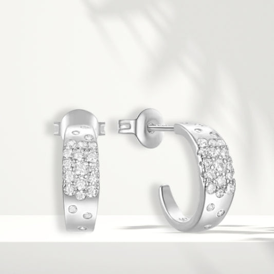 Orecchini in argento bianco