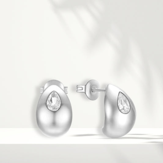 Orecchini in argento bianco