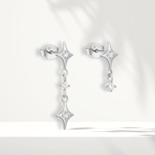 Orecchini in argento bianco