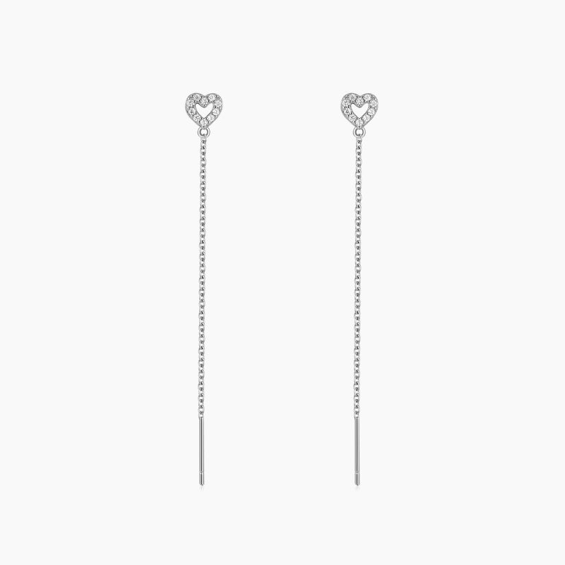 Orecchini in argento bianco