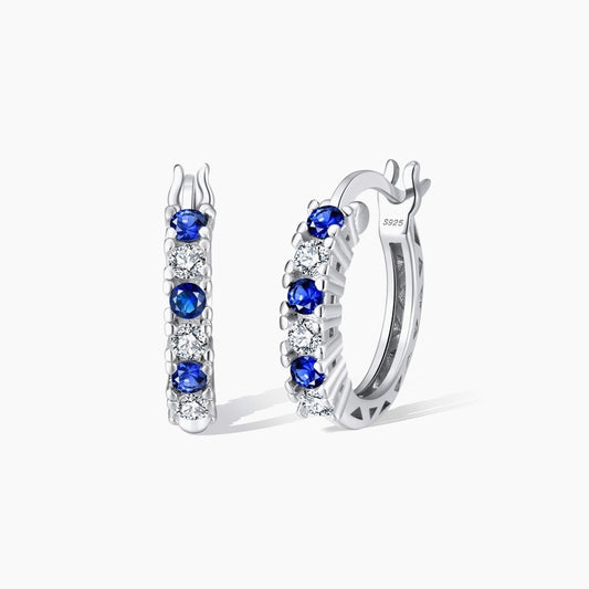 White Silver Earrings