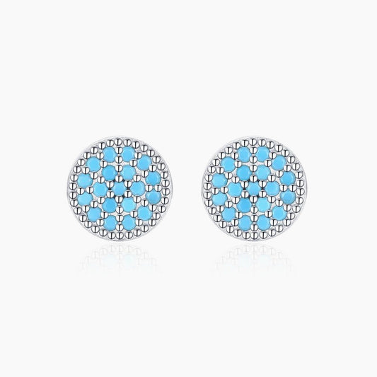 White Silver Earrings