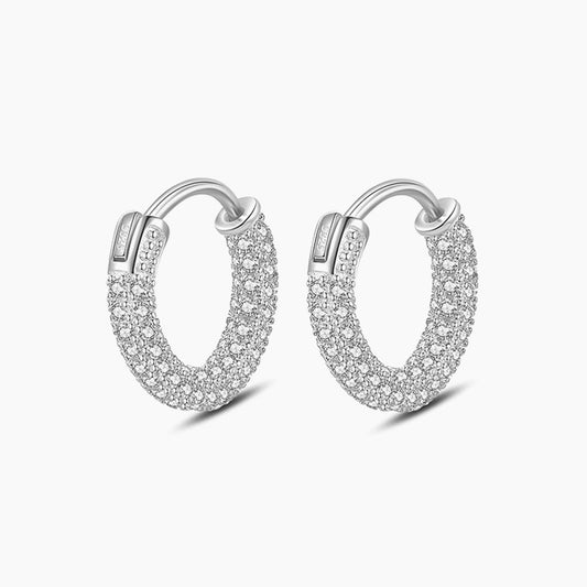 White Silver Earrings
