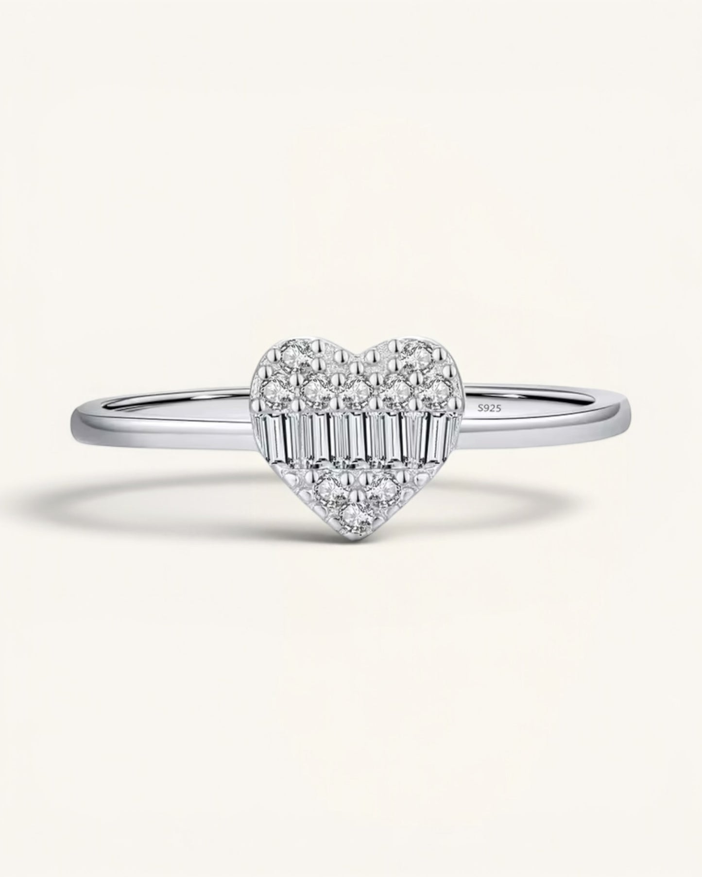 White Silver Ring