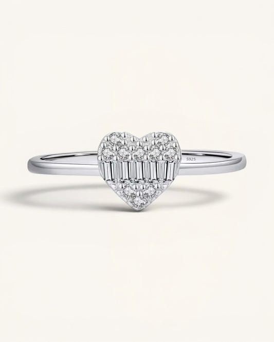 White Silver Ring