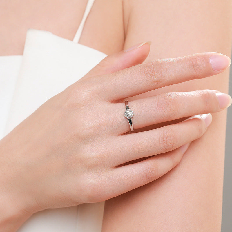 White Silver Ring